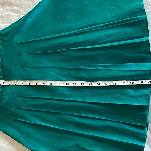 Calypso Christian Celle Silk Teal Pleated Mini Skirt Size XS EUC. - Picture 10 of 13